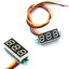 0.28 inch 0-100V Three Wire DC Voltmeter Red 0.72 cm