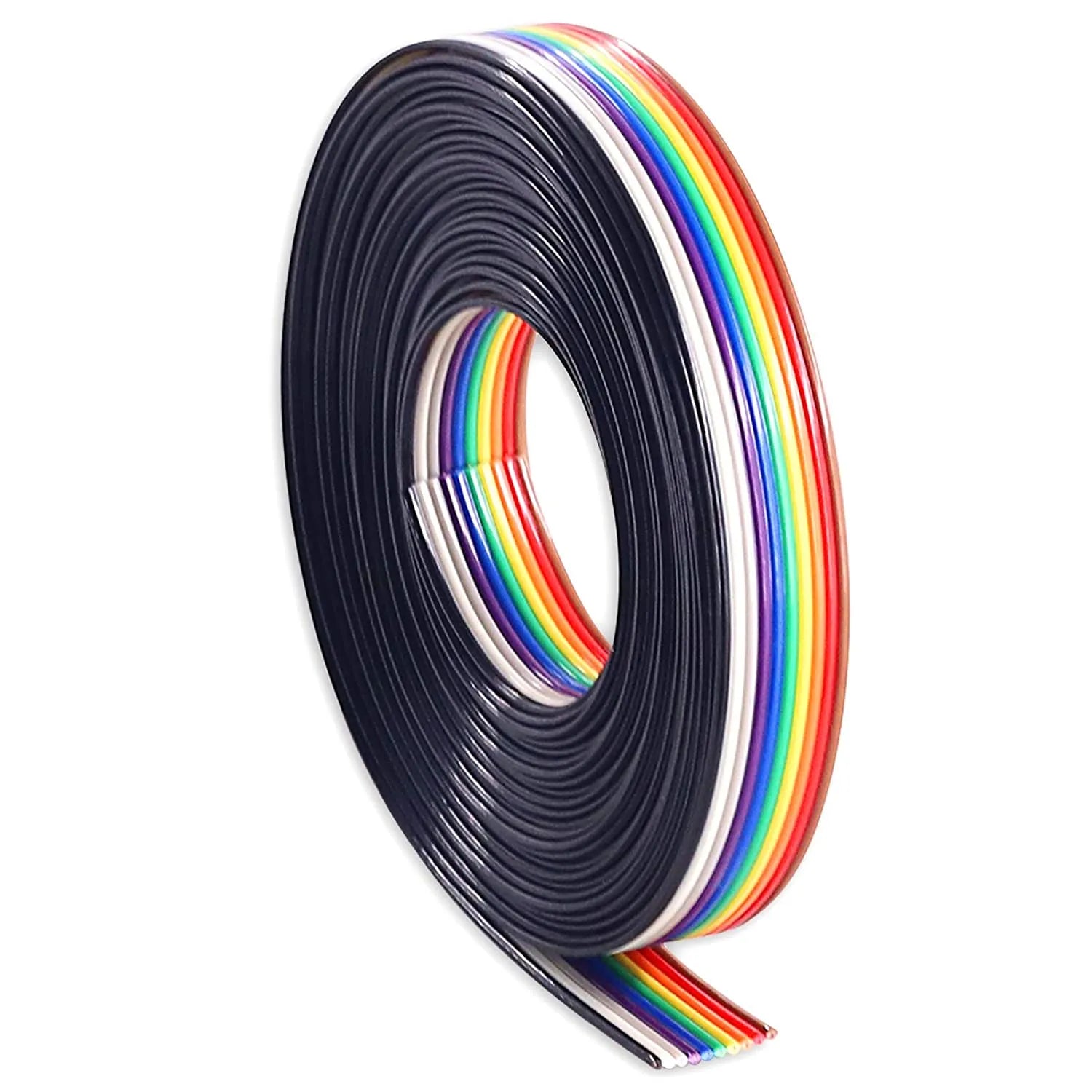 Rainbow 10 Core Color Flat Ribbon Wire Cable - 1Meter Main image