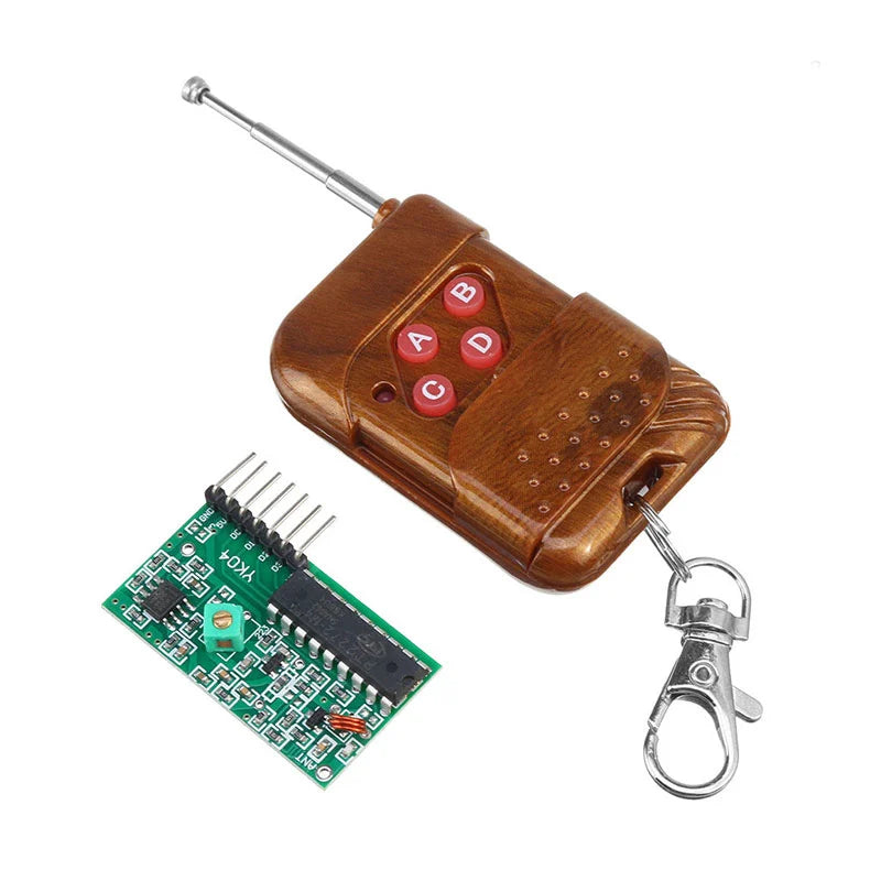4 Channel Wireless Four Button RF Remote Control Transceiver Module (Mode: Non-Locking)