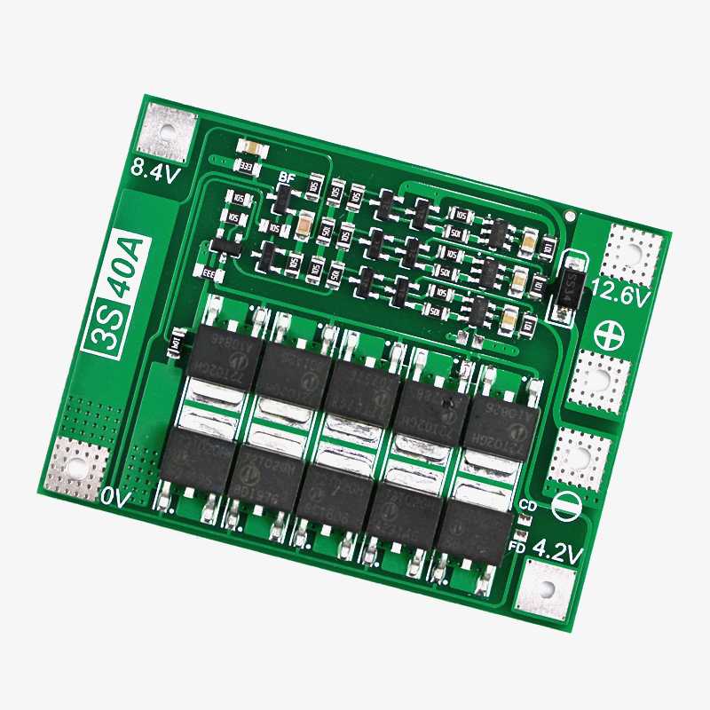 3S 40A Li-ion Battery Protection BMS Board for 3.7V NMC cells Main image