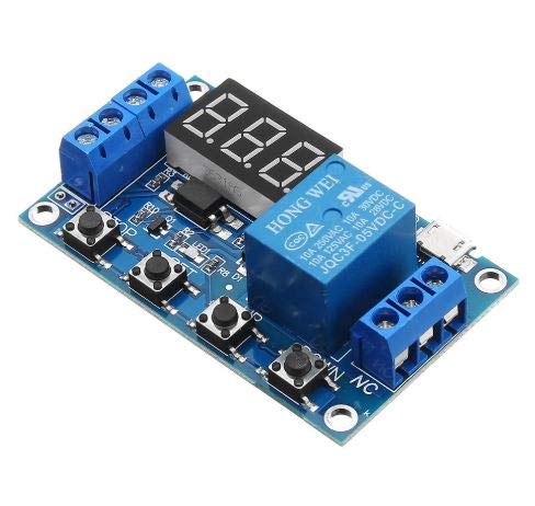 6-30V 1-Channel Power Relay Module with Adjustable Timing Cycle