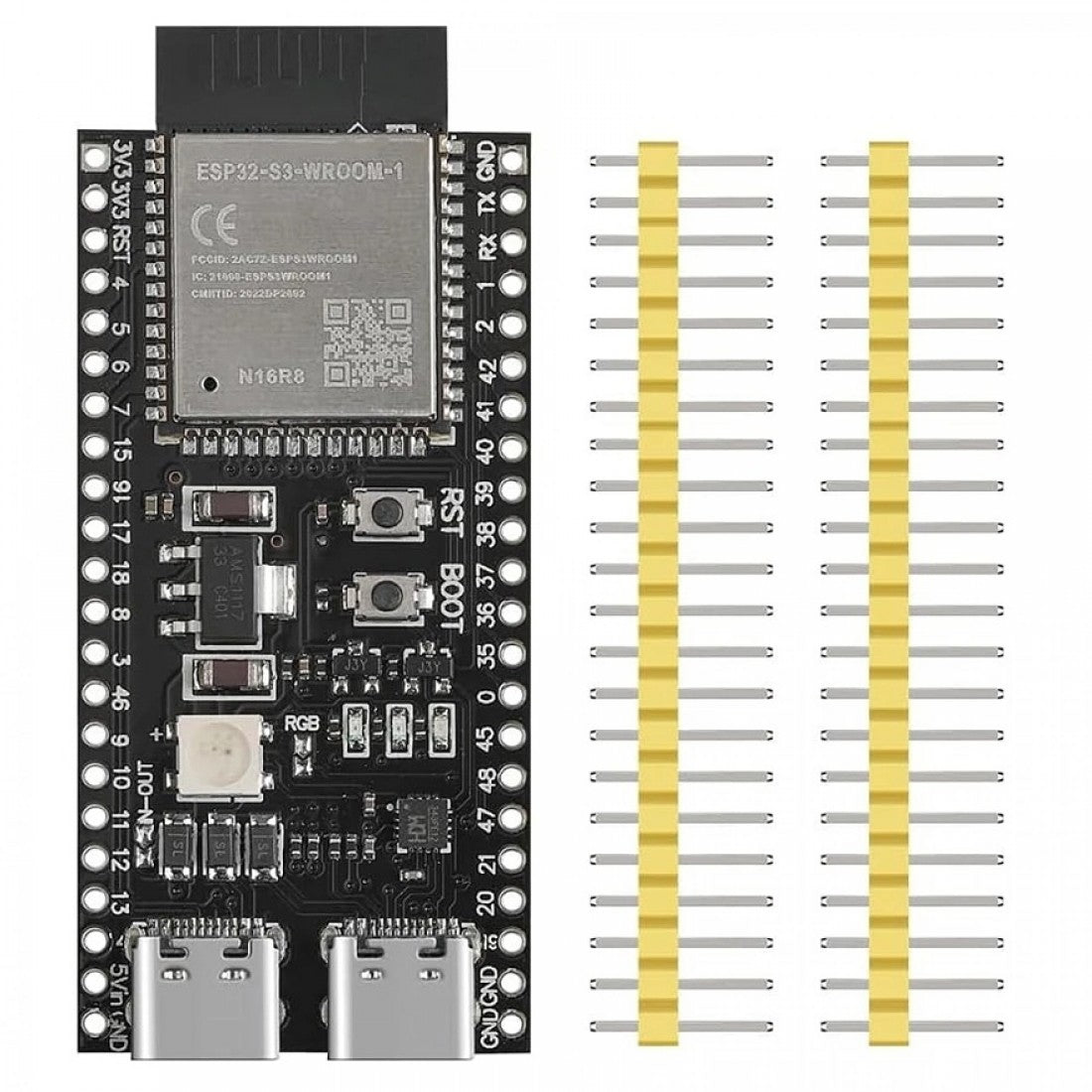 ESP32-S3-WROOM1-N16R8 Development Board - Unsoldered Header - CH9102