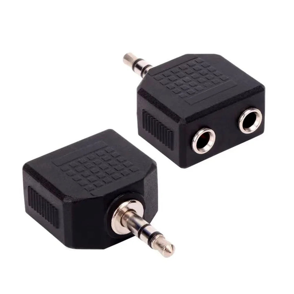 Headphone Converter Audio Adapter couple plug One Point to Two point Splitter 3.5mm jack