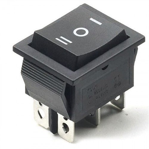 DPDT Center Off Rocker Switch - Spring Action