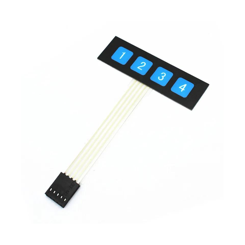 1×4 Matrix Membrane Type Keypad – 4 Keys