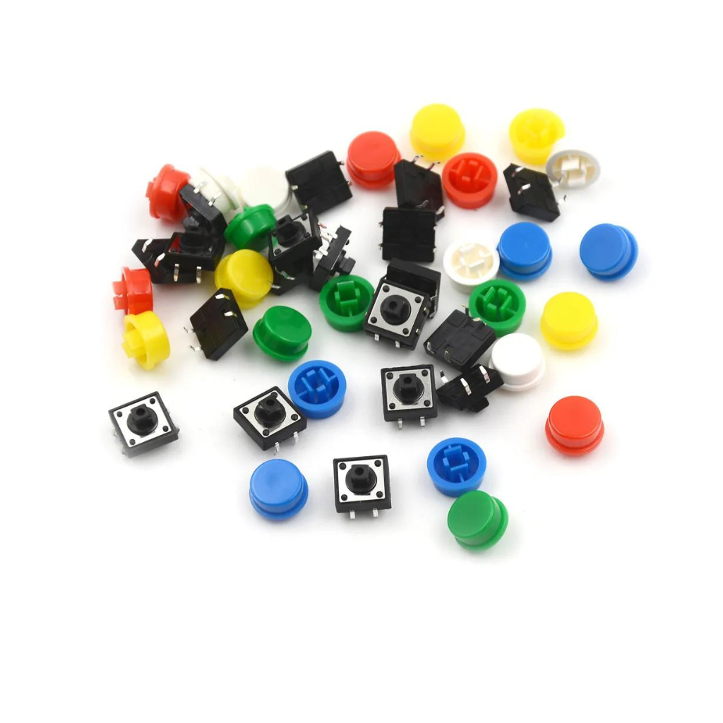 Tactile Push Button Switch Key with Keycap  12*12*7.3 MM - Pack of 5