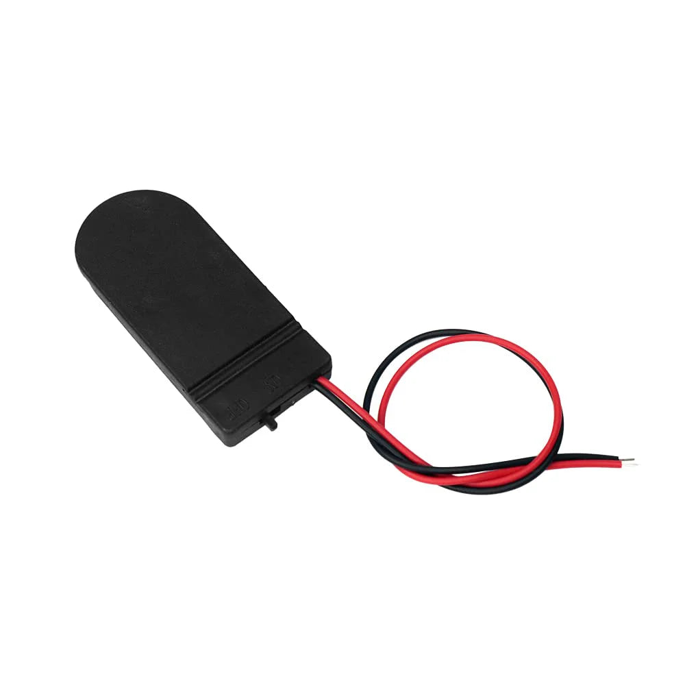 CR2032 Coin Cell Battery Holder Case Box 2x3V with Wire Lead ON-Off Switch Main image