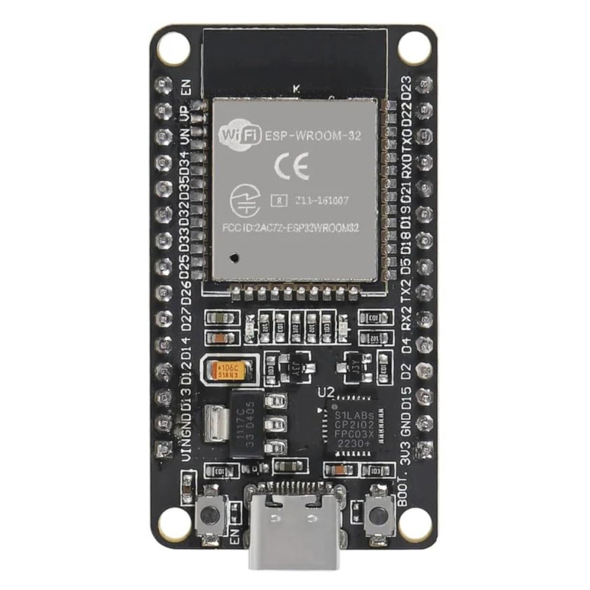 ESP-WROOM-32 ESP-32S Development Board 30-Pin WiFi + Bluetooth with CP2102 & Type-C