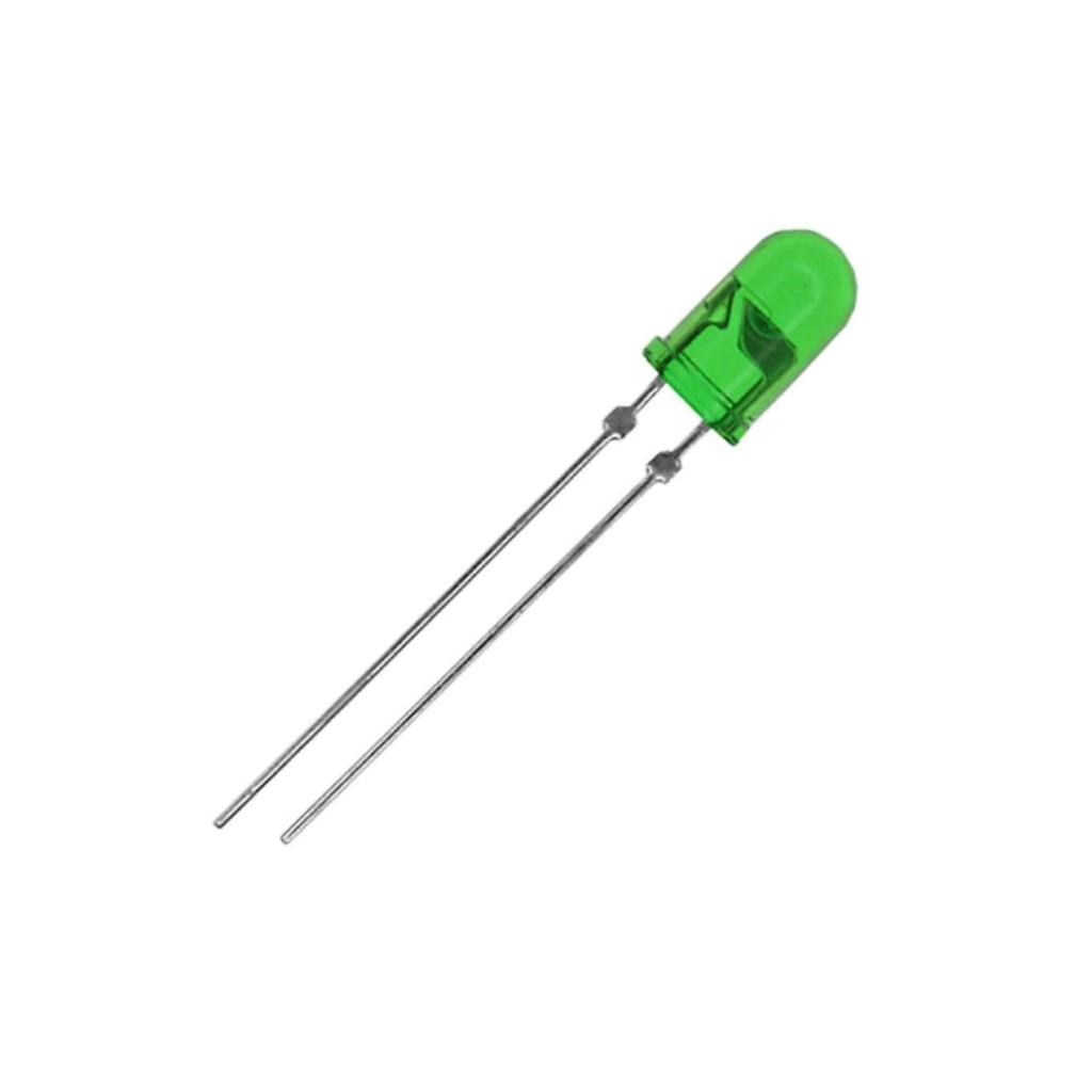 5mm Round Green LED 2 Pin Through Hole Main image