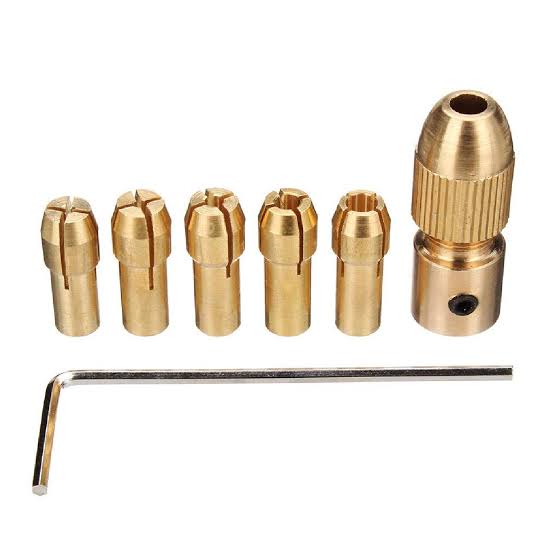 7pcs 3.17mm Mini Drill Chucks for Rotary Power Tools (0.5mm to 3.0mm Collet Set)