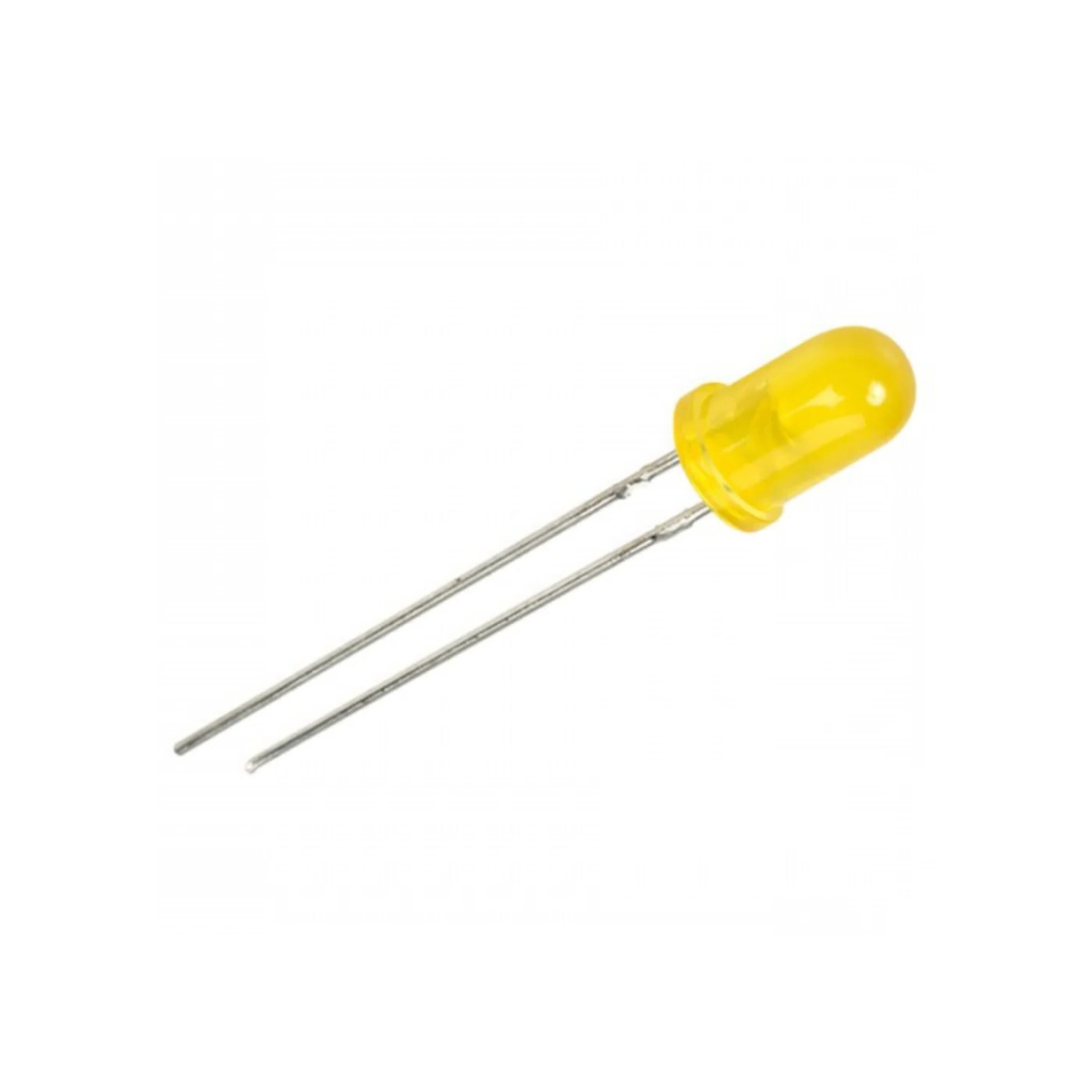 5mm Round Yellow LED 2 Pin Through Hole Main image